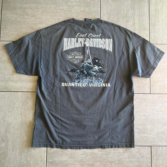 Vintage Harley Davidson grey cotton tee with eagle graphic  #biker #motorcycle - Picture 5 of 7